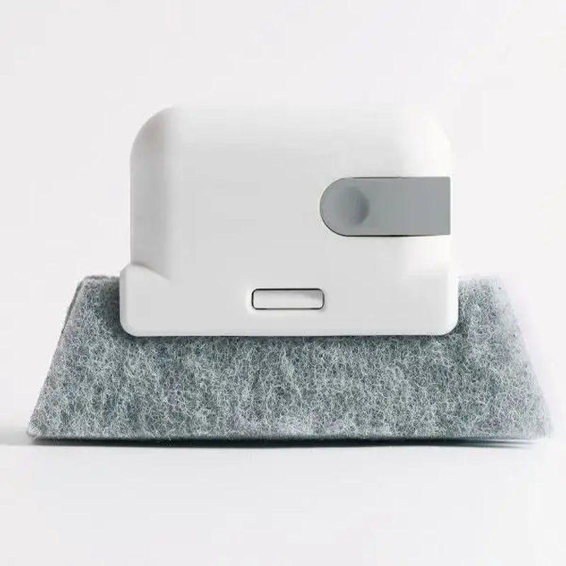 Window Groove Cleaning Brush and Cloth Set - Handheld Tool for Door Gaps, Keyboards, and Household Surfaces