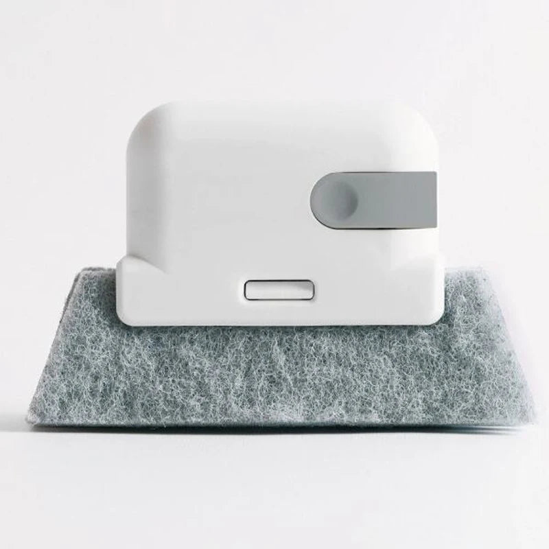 Window Groove Cleaning Brush and Cloth Set - Handheld Tool for Door Gaps, Keyboards, and Household Surfaces