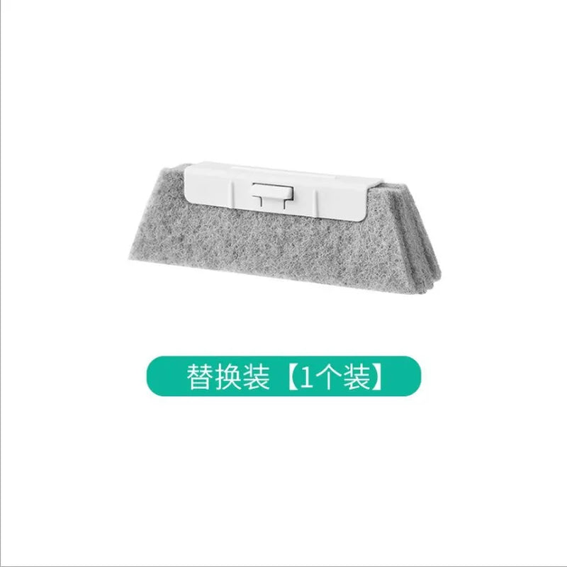 Window Groove Cleaning Brush and Cloth Set - Handheld Tool for Door Gaps, Keyboards, and Household Surfaces